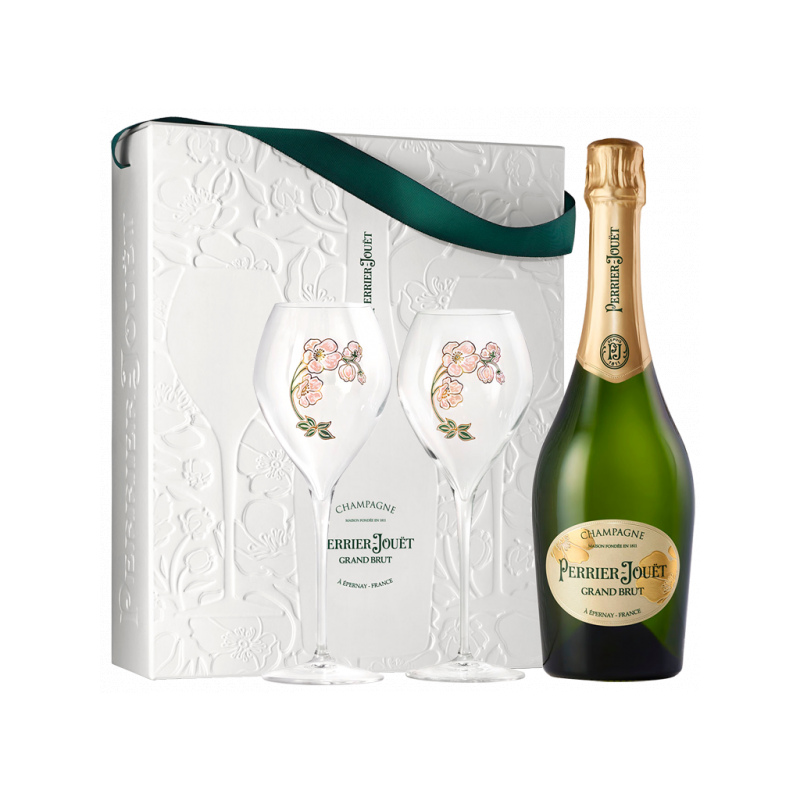 livraison coffret cadeau champagne et fleurs blanches