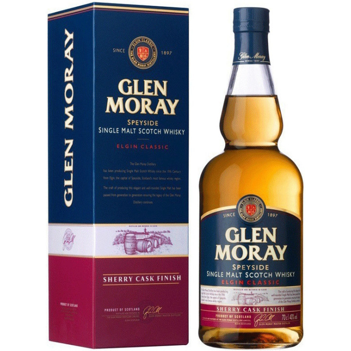 Glen Moray Whisky Sherry Cask Finish 70 cl - Achat de Whisky Ecossais