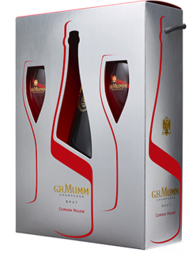 Mumm Cordon Rouge - Coffret 2 flûtes - Champagne AOC Mumm