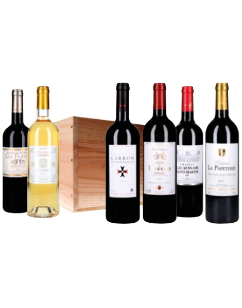 Caisse Bois Panachées Bordeaux AOP - 6 x 75cl