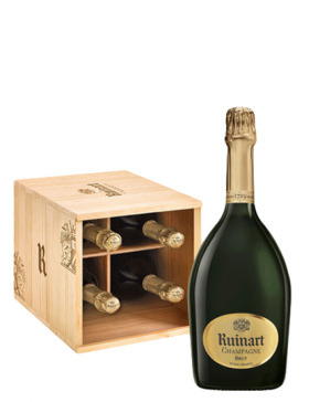 Ruinart - Caisse Cave Le R de Ruinart - 4 bouteilles - Champagne AOC Ruinart