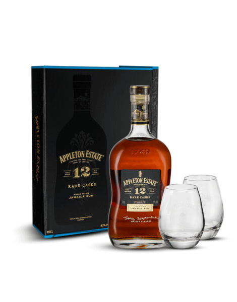 Appleton Estate Rare Cask 12 Ans - 43% - Coffret 2 Verres