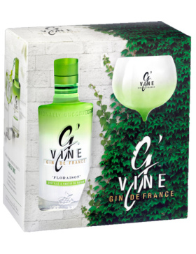 G'vine Gin Floraison Coffret 1 Verre 40% - Spiritueux