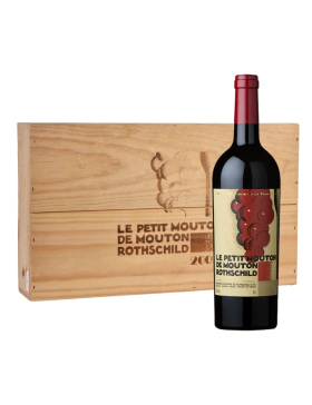 Caisse Bois x6 - Le Petit Mouton Rothschild - Rouge - 2016 - Vin Pauillac