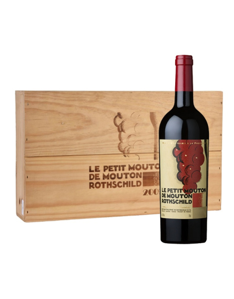 Caisse Bois x6 - Le Petit Mouton de Mouton Rothschild - Rouge - 2016