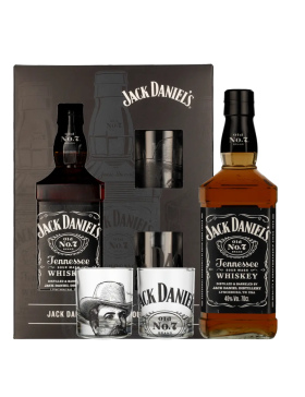 Jack Daniel's Old N°7 Tennessee Whiskey - Coffret 2 verres - Édition 2022 - Spiritueux American Whiskey