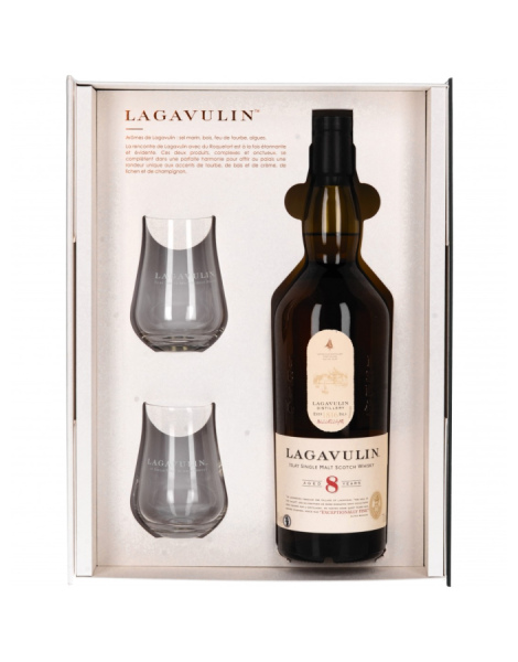 Lagavulin 8 ans - Routes Des Saveurs - Coffret 2 Verres