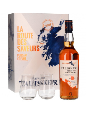 Talisker 10 Ans - Coffret 2 Verres - Spiritueux Scotch Whisky / Islands