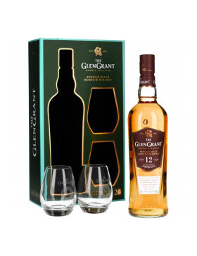 Glen Grant 12 ans - Coffret 2 Verres - Spiritueux Scotch Whisky / Speyside