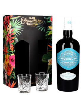 Island Signature - Turquoise Bay - Coffret 2 Verres - Spiritueux Rhum du Monde