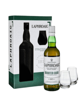 Laphroaig Quarter Cask - Scotch Whisky - Coffret 2 Verres - Spiritueux Scotch Whisky