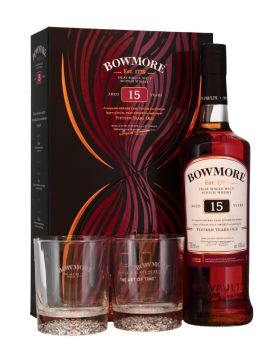 Bowmore 15 Ans - Coffret 2 Verres - Spiritueux Scotch Whisky / Islay
