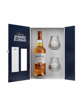 The Glenlivet 13 Ans - First Fill American Oak - Coffret 2 Verres - Spiritueux Scotch Whisky / Speyside