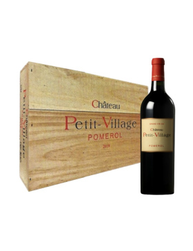 Caisse Bois x6 - Château Petit Village - Rouge - 2019 - Vin Pomerol