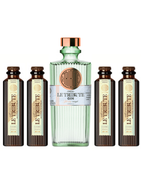 Pack Gin Tribute + 4 tonic Tribute - Spiritueux