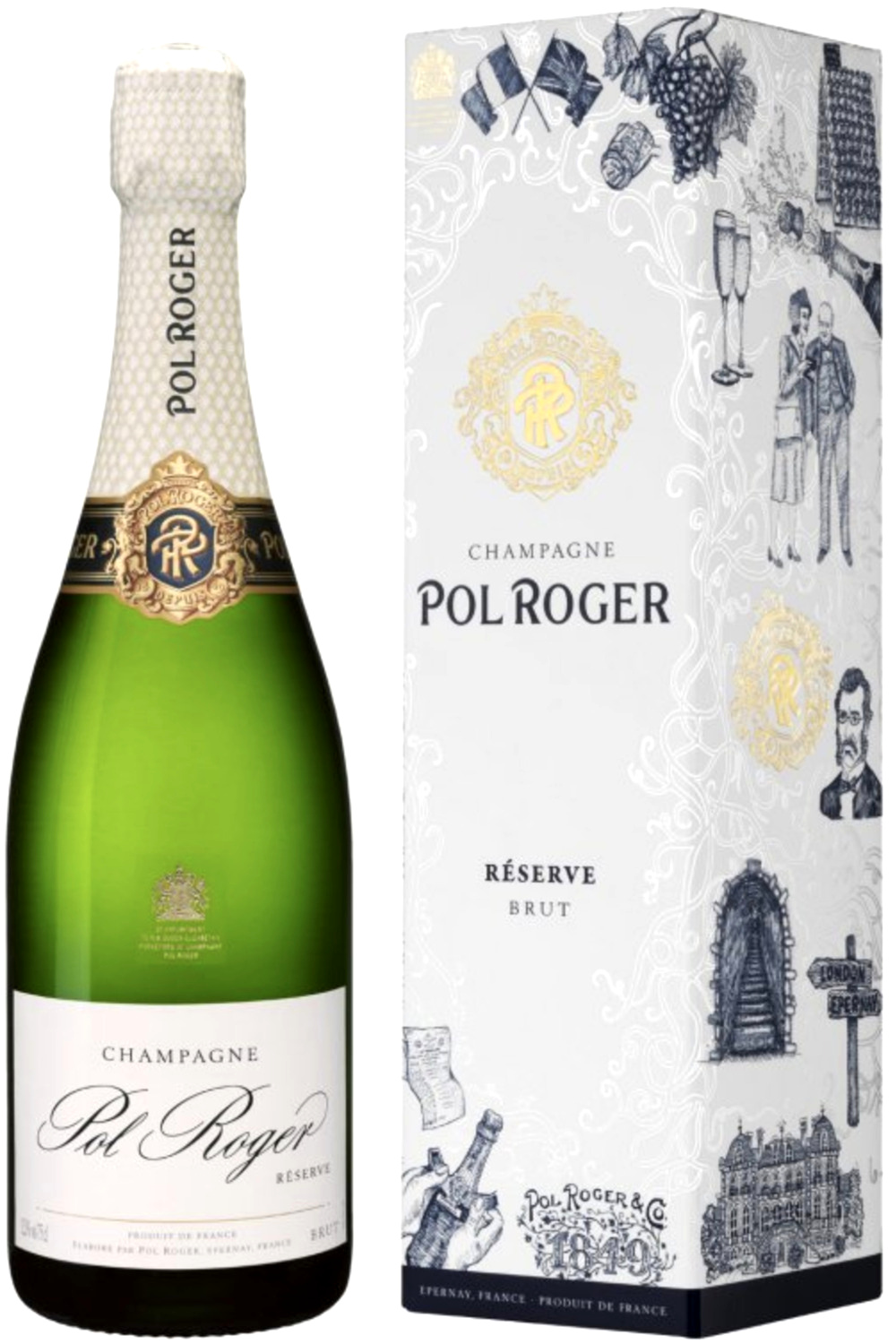 Seau à Champagne Pol Roger, Métal Argenté, Reproduction Sous Licence, Années 80